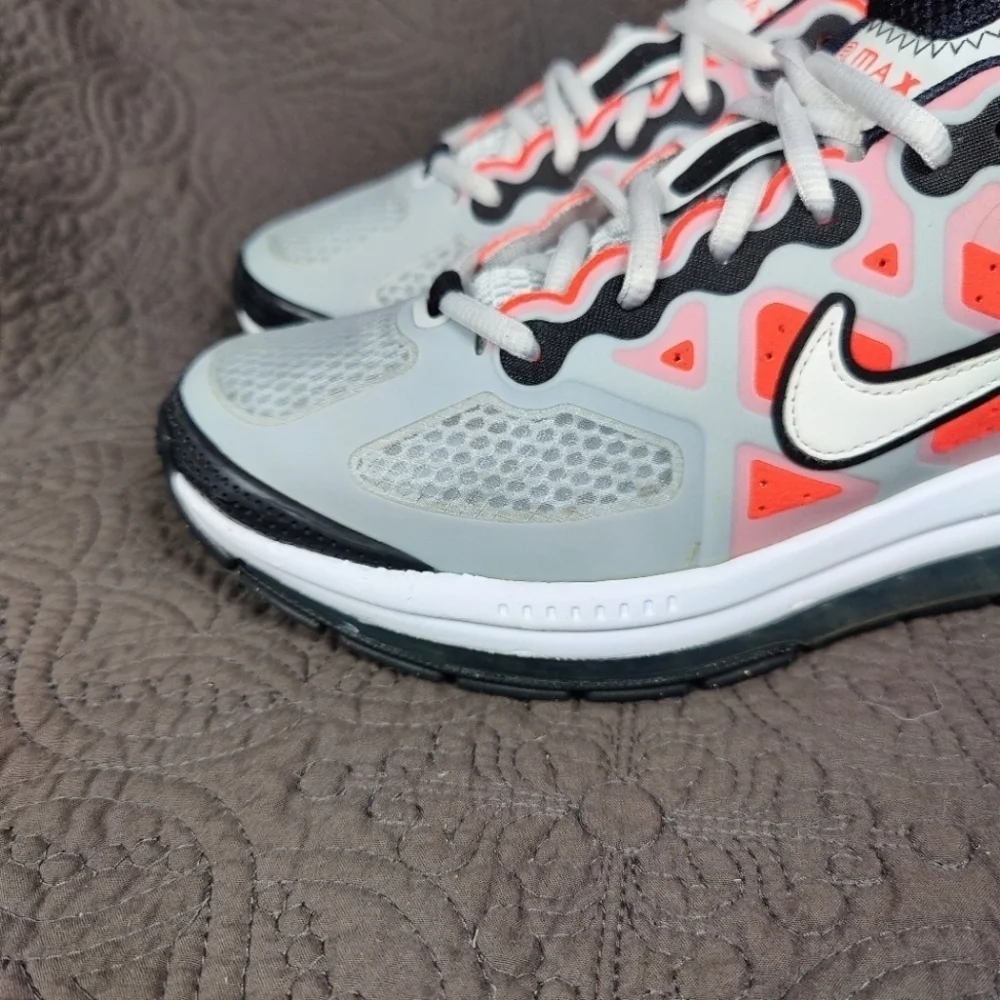 Nike Air Max Genome Light Grey/Orange Running Shoes Youth Size 6.5Y